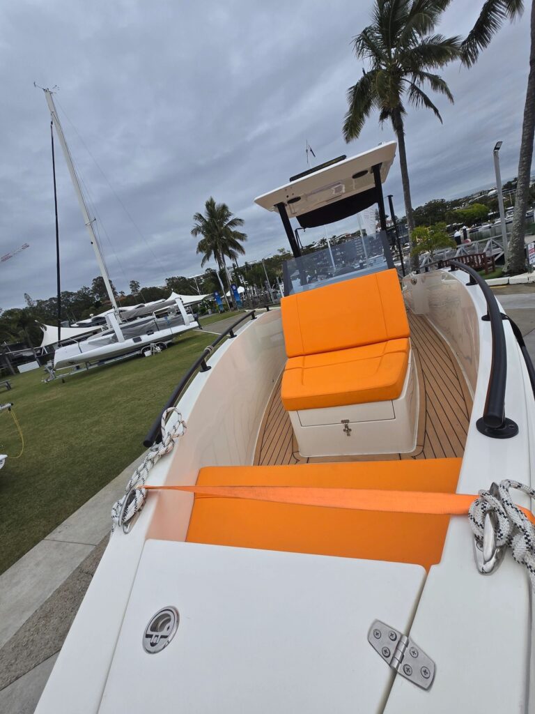 CJS Marine Battle Axe 680 – Bow Seating Battle Axe 680 wraparound bow seating and open deck