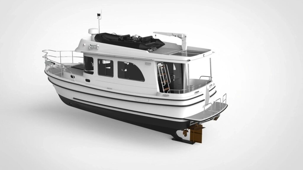 CJS Marine CH-SEDAN31 – Aft View CJS Marine CH-SEDAN31 aft exterior concept rendering